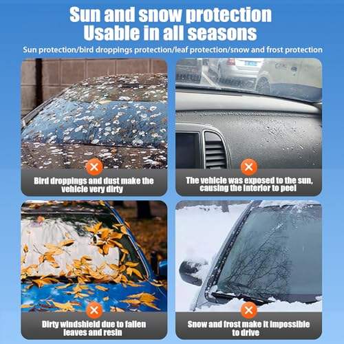 Heavy Duty Windshield Snow Cover Magnetic Ice Frost Shield for Car SUV Truck