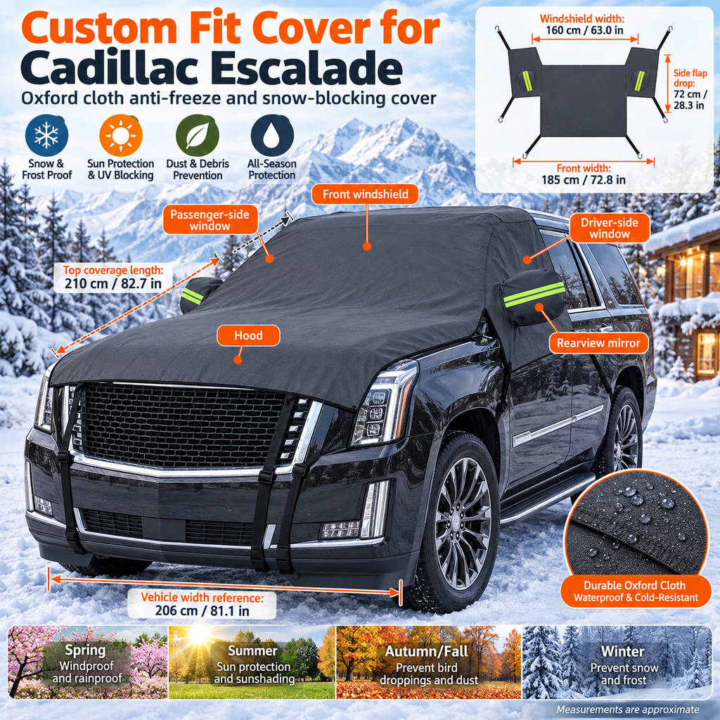 Heavy Duty Windshield Snow Cover Magnetic Ice Frost Shield for Car SUV Truck