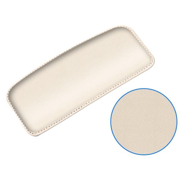 Leather Knee Pad for Car Interior Pillow Comfortable Elastic Cushion Memory Foam Leg Pad Thigh Support Leather Auto Center Console Knee Cushion Soft Pad, Car Foot Care Knee Leggings Cover Thigh Support Comfort Elastic Pillow Car Interior Car Accessories